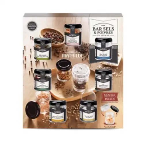 Coffret Bar à Sels et Poivres du Monde valence