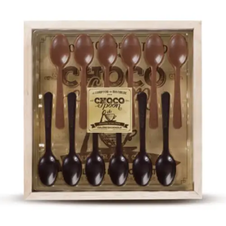 Cuillères chocolats noir et lait