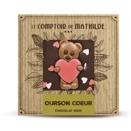 Tablette Cœur - Chocolat noir