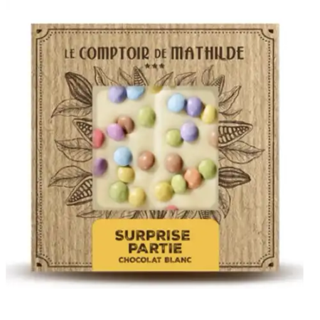Tablette Surprise partie - Chocolat blanc